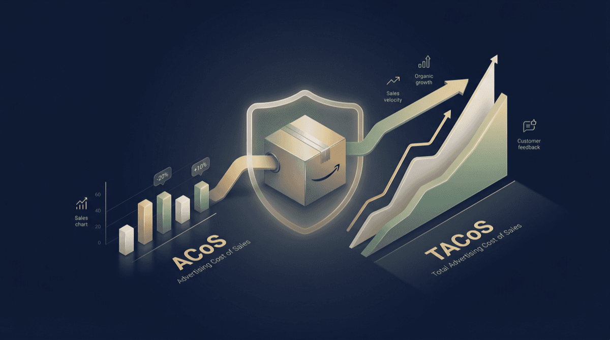 Comparison between TACoS and ACoS as Amazon Ads metrics to evaluate campaigns and business